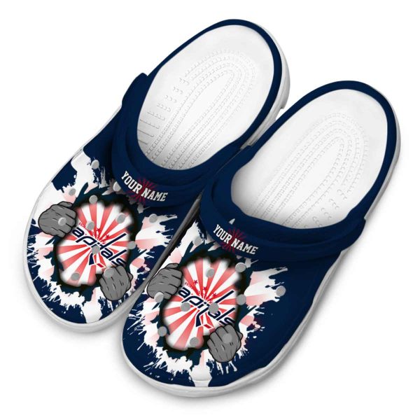 customized washington capitals gripping hand clog latest model