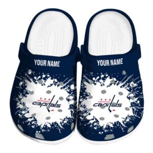 customized washington capitals splatter background clog best selling