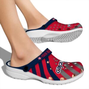 customized washington capitals star spangled graphic clog fashion forward