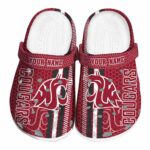 customized washington state cougars contrasting stripes clog best selling