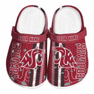 customized washington state cougars contrasting stripes clog best selling