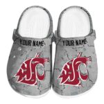 customized washington state cougars cracked texture clog best selling