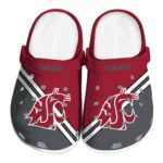 customized washington state cougars striped accents clog best selling