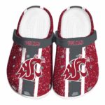 customized washington state cougars vertical stripes clog best selling