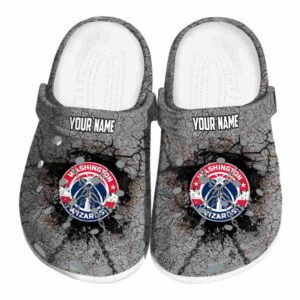 customized washington wizards cracked ground texture clog best selling