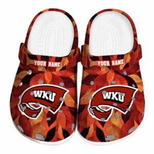 customized western kentucky hilltoppers autumn leaves clog best selling