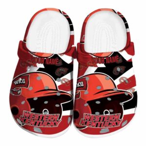 customized western kentucky hilltoppers baseball helmet clog best selling