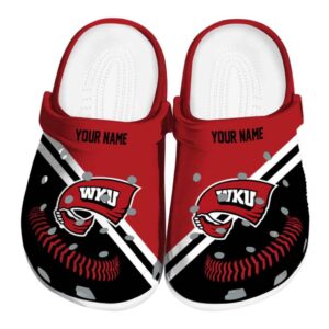 customized western kentucky hilltoppers baseball motif clog best selling