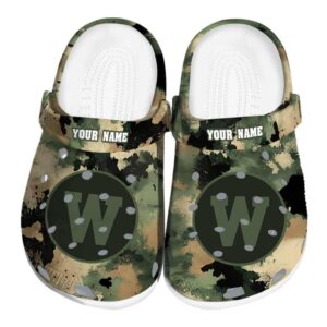 customized western michigan broncos camouflage craze clog best selling