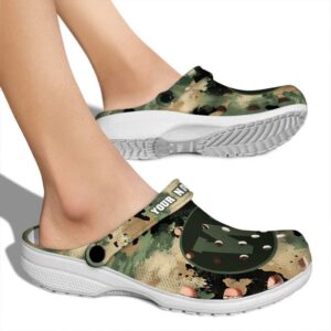 customized western michigan broncos camouflage craze clog fashion forward
