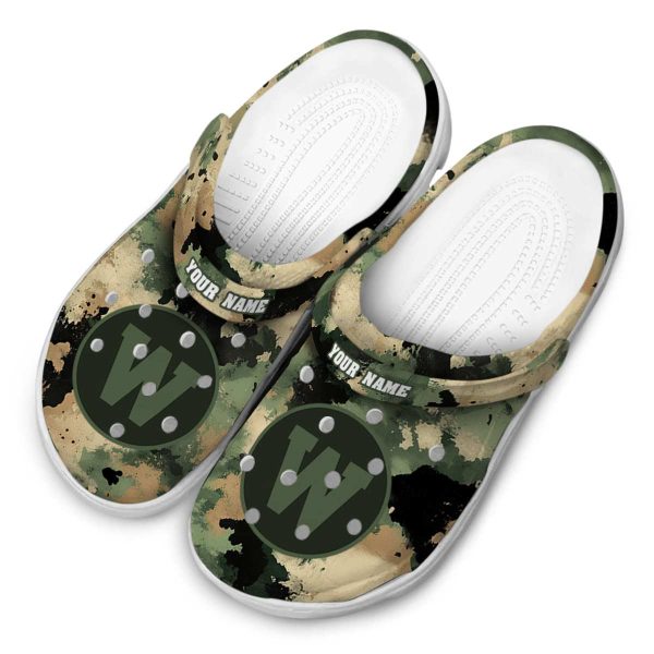customized western michigan broncos camouflage craze clog latest model