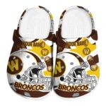 customized western michigan broncos football helmet clog best selling