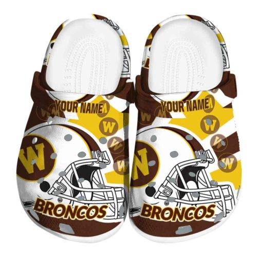 customized western michigan broncos football helmet clog best selling