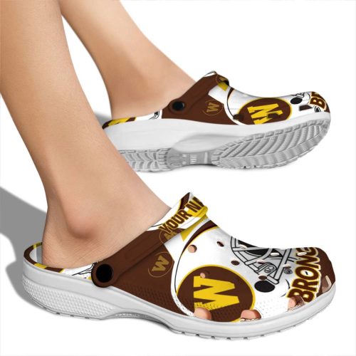 customized western michigan broncos football helmet clog fashion forward