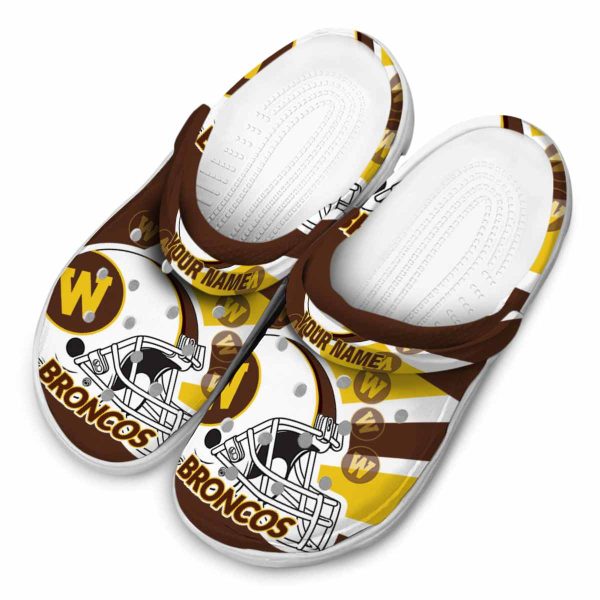 customized western michigan broncos football helmet clog latest model