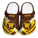 customized western michigan broncos football motif clog best selling