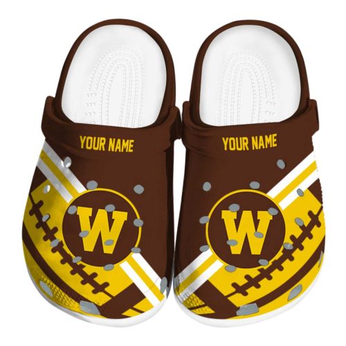 customized western michigan broncos football motif clog best selling