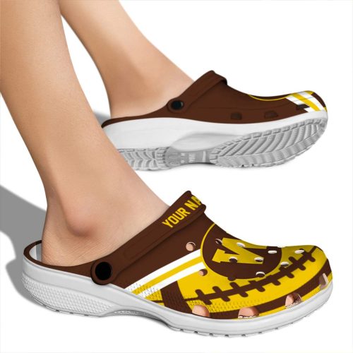 customized western michigan broncos football motif clog fashion forward
