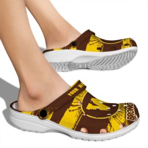 customized western michigan broncos paint splatter graphics clog fashion forward