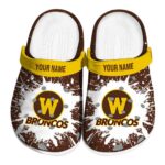 Customized Western Michigan Broncos Splash Art Clog 1 customized western michigan broncos splash art clog best selling