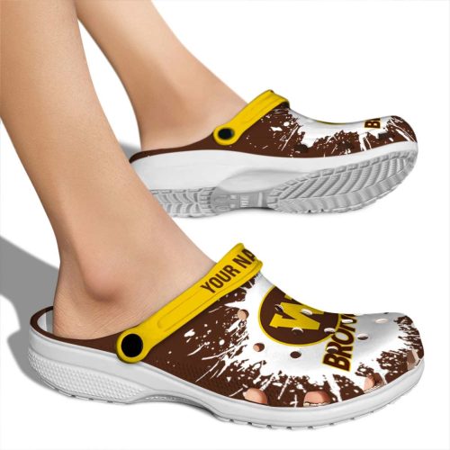 customized western michigan broncos splash art clog fashion forward