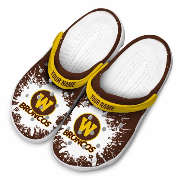 customized western michigan broncos splash art clog latest model