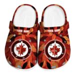 customized winnipeg jets autumn leaves clog best selling