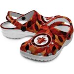 customized winnipeg jets autumn leaves clog best selling