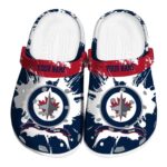customized winnipeg jets splatter pattern clog best selling