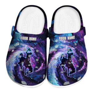 customized wyoming cowboys galaxy swirl clog best selling