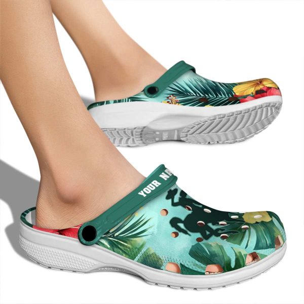 customized wyoming cowboys tropical vibes clog fashion forward