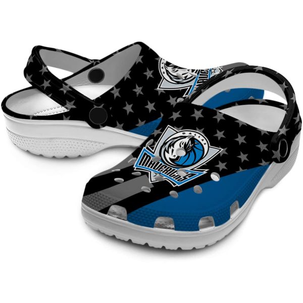 dallas mavericks stellar stripes theme clog high quality