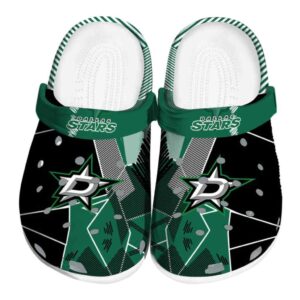 dallas stars geometric background clog best selling
