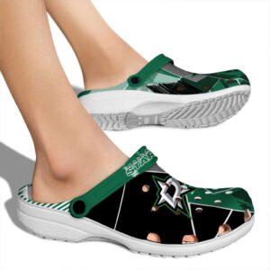 dallas stars geometric background clog fashion forward