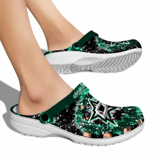 dallas stars radiant burst effect clog fashion forward