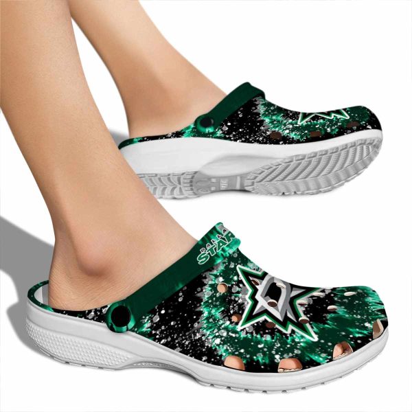 dallas stars radiant burst effect clog fashion forward