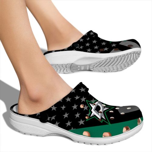 dallas stars stellar stripes theme clog fashion forward