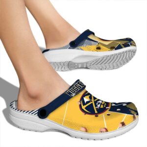 denver nuggets geometric background clog fashion forward