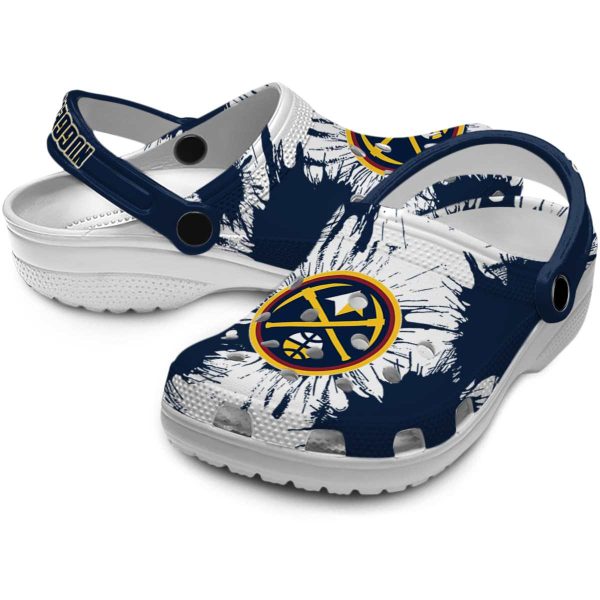 denver nuggets splatter graphics clog high quality