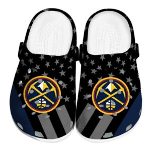 denver nuggets stellar stripes theme clog best selling