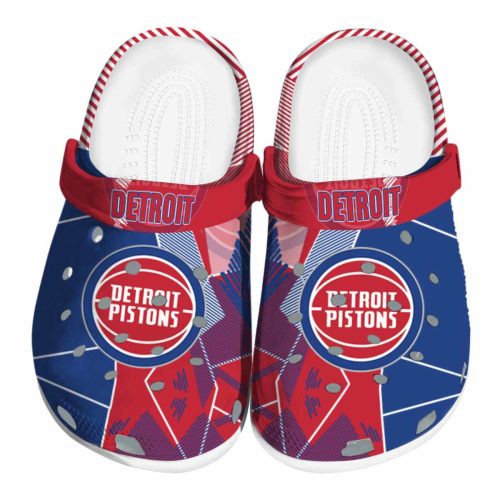 detroit pistons geometric background clog best selling