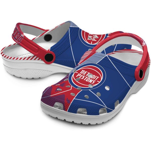 detroit pistons geometric background clog high quality