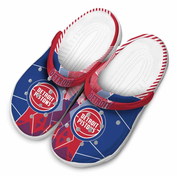 detroit pistons geometric background clog latest model