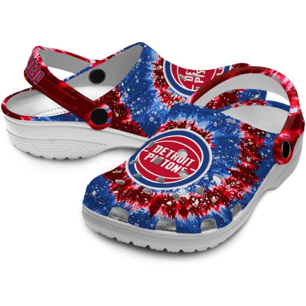 detroit pistons radiant burst effect clog high quality