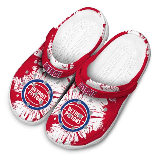 detroit pistons splatter graphics clog latest model