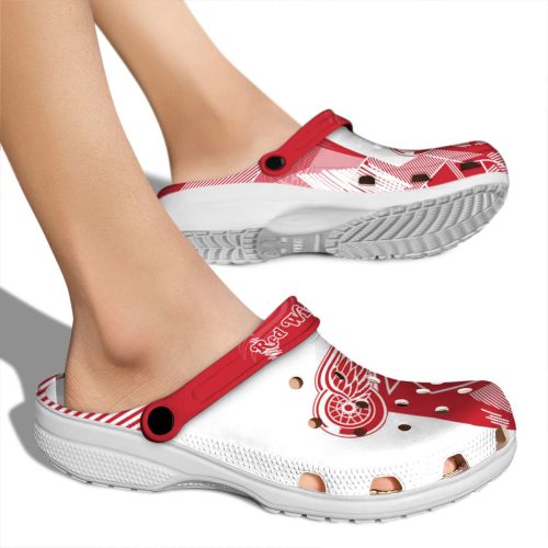 detroit red wings geometric background clog fashion forward