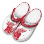 detroit red wings geometric background clog best selling
