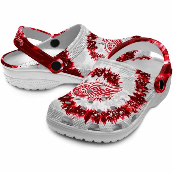 detroit red wings radiant burst effect clog high quality