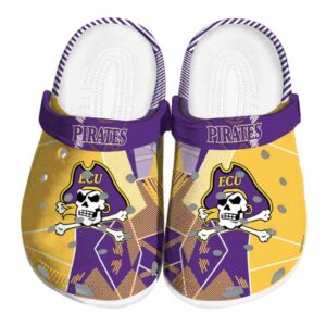 east carolina pirates geometric background clog best selling