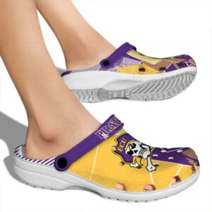east carolina pirates geometric background clog fashion forward